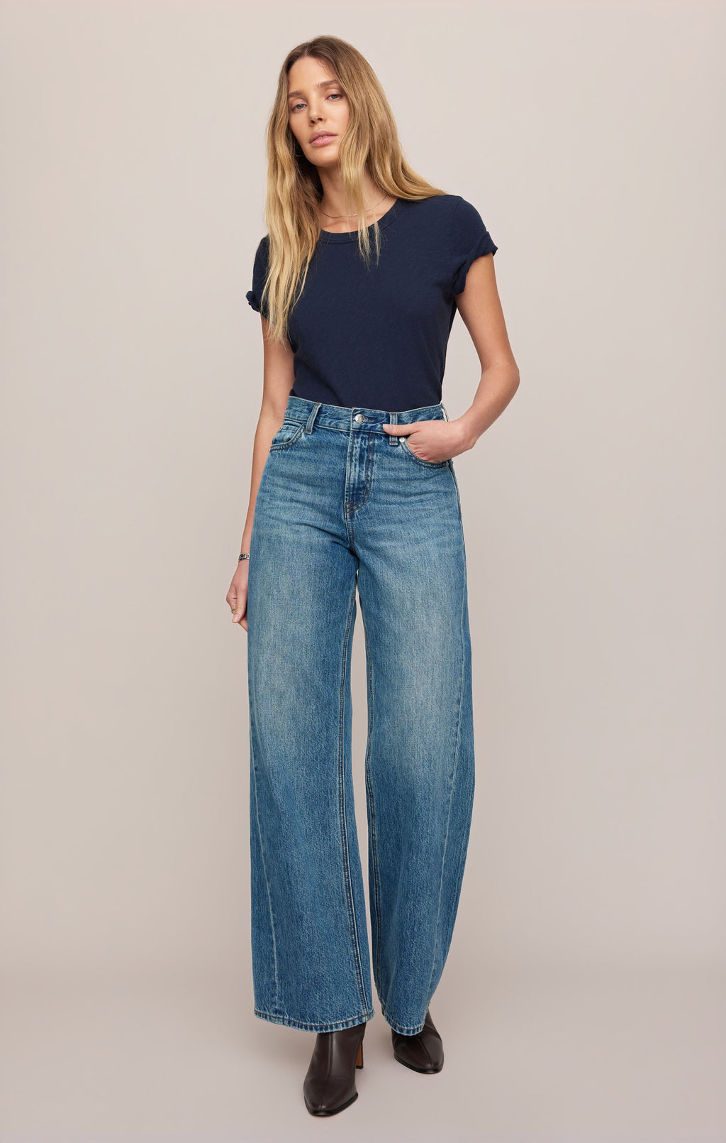 The Head Turner High-Rise Wide Denim - Hush