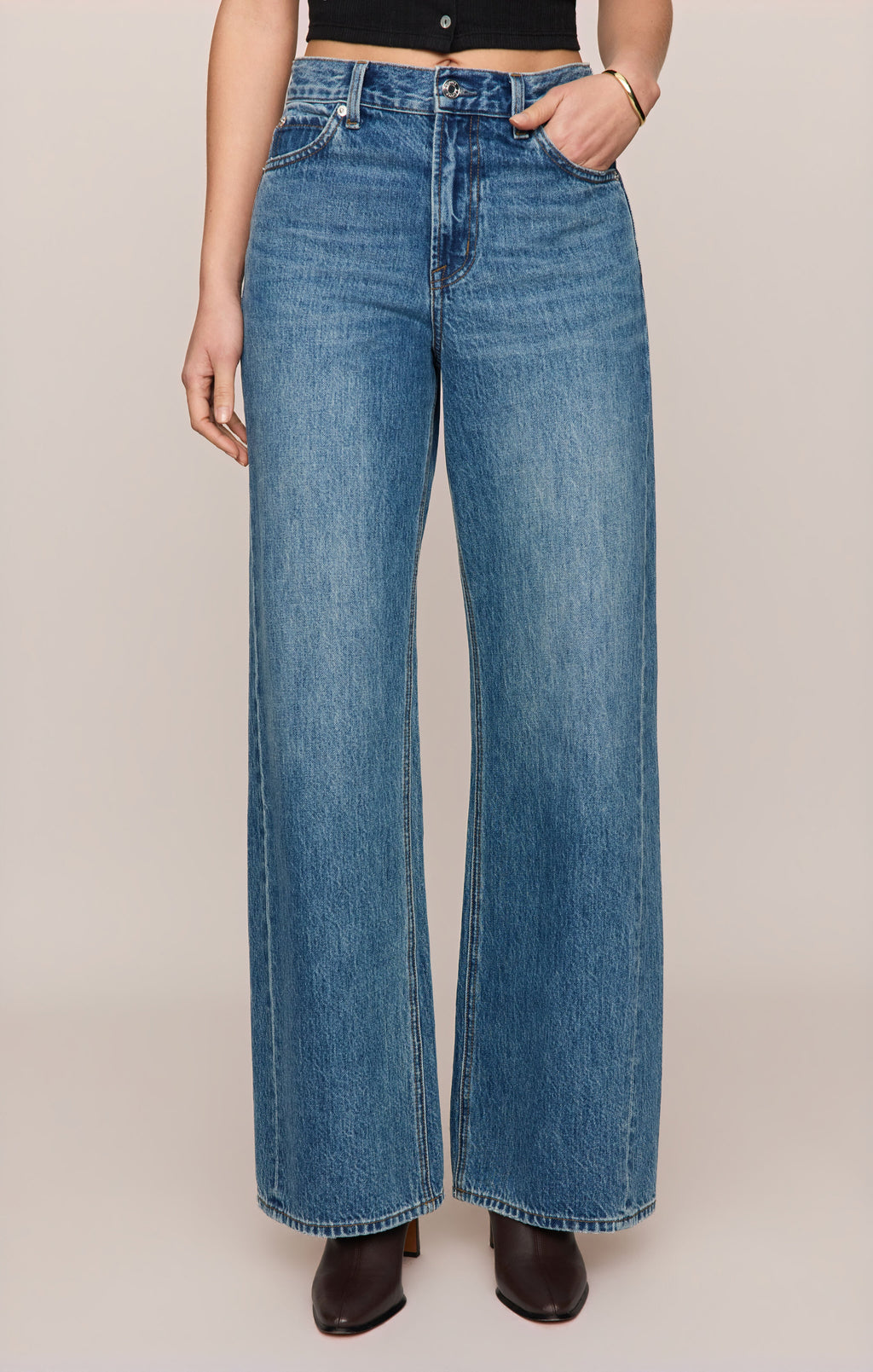 The Head Turner High-Rise Wide Denim - Hush