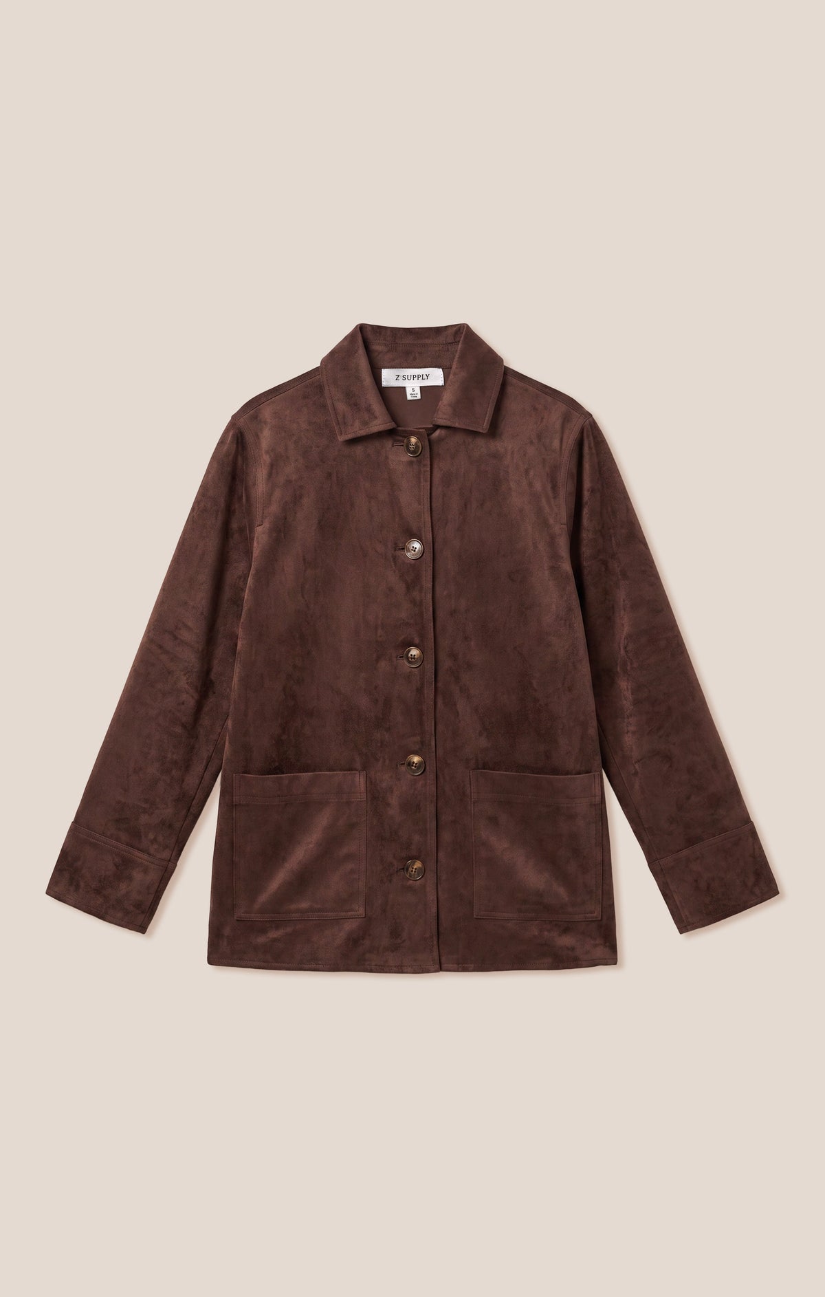 Decker Faux Suede Chore Coat - Dark Chocolate