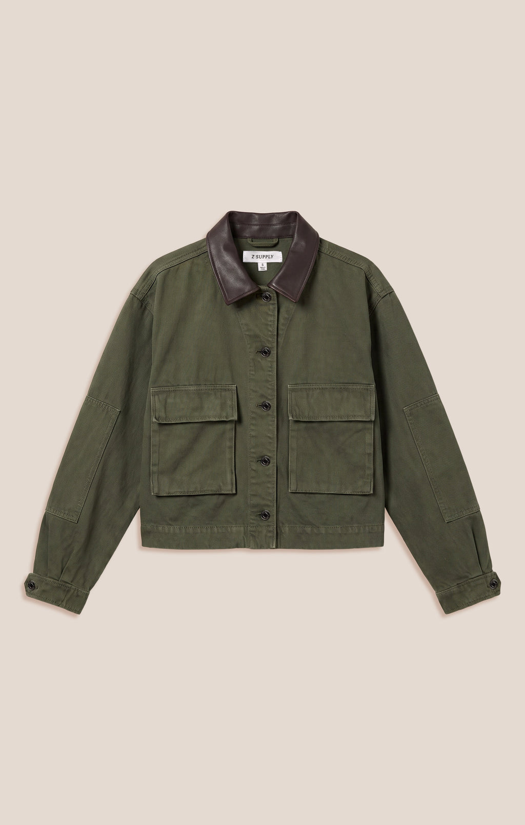Rey Cropped Denim Chore Jacket - Dusk Sage
